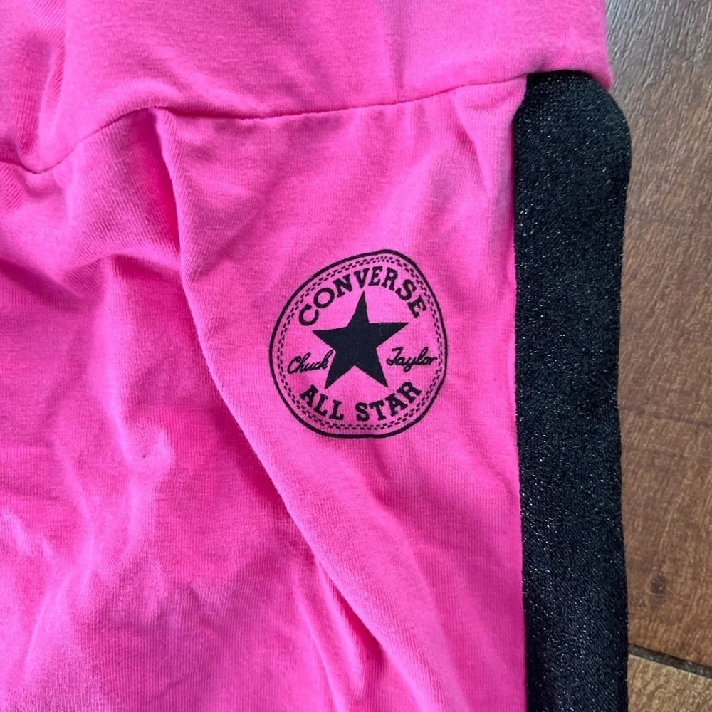 NWT converse girls youth leggings pink black sparkly extra large XL 13-14 years